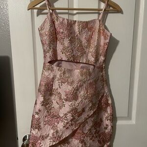 Lulu's Pink Floral Mini Dress